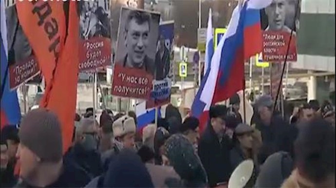 تظاهرات هزاران نفر در سالگرد قتل نمتسف رهبر مخالفان دولت روسیه