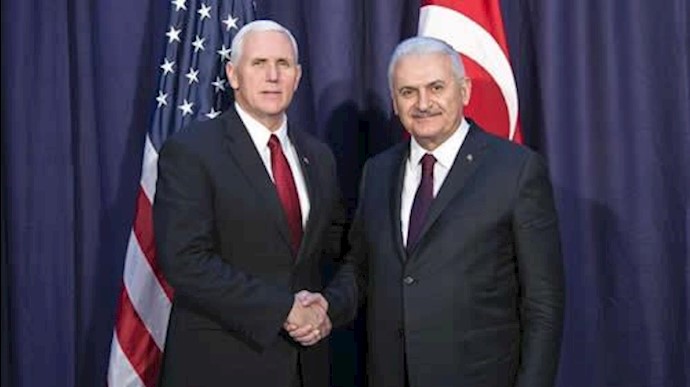 گفتگوهای نخست‌وزیر ترکیه و معاون رئیس‌جمهور آمریکا 