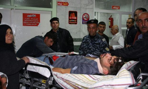 An earthquake victim is aided at Sulaimaniyah Hospital in Iraq An earthquake victim is aided at Sulaimaniyah Hospital in Iraq