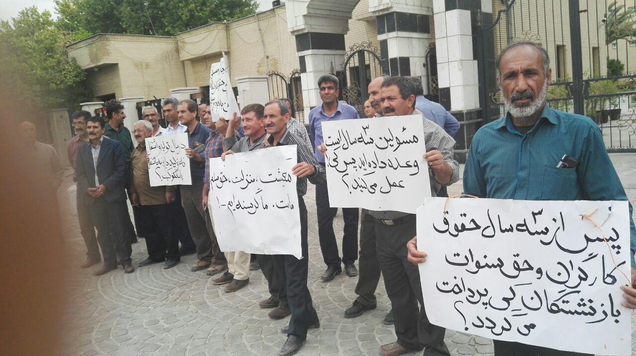 تجمع اعتراضی کارگران کارخانه قند شیراز در روز جهانی کارگر