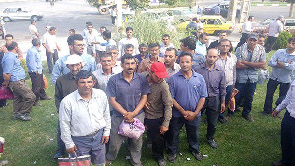 تجمع اعتراضي کارگران شهرداری منطقه یک در خرم‌آباد