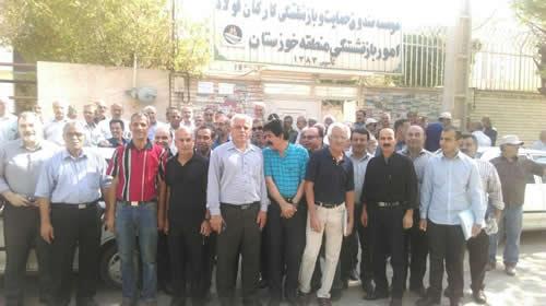  تجمع اعتراضی بازنشستگان فولاد در اهواز