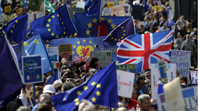 مخالفان خروج بریتانیا از اتحادیه اروپا تظاهرات کردند