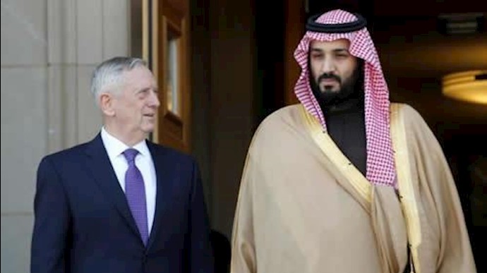 محمد بن سلمان وزیردفاع  و جانشین ولیعهد عربستان - ژنرال متیس وزیر دفاع آمریکا
