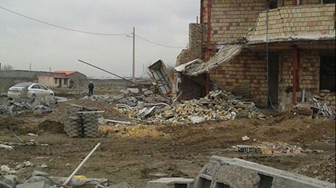 تخریب خانه‌ها در روستای خین چماقی مشهد