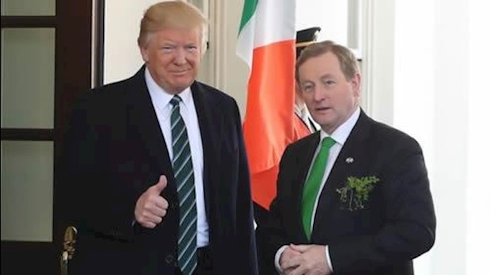 دیدار اندا کنی نخست‌وزیر ایرلند با دونالد ترامپ در واشینگتن