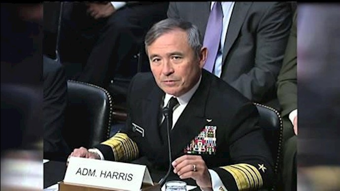 آدمیرال هری هریس در جلسه استماع در مقابل کمیته نیروهای مسلح سنای آمریکا
