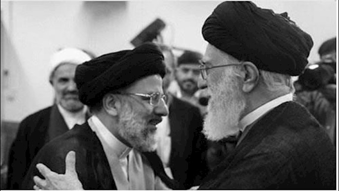 علی خامنه‌ای با آخوند رئیسی جلاد