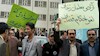 تجمع تعدادی از فرهنگیان در محل اداره آموزش و پرورش شهر رضا