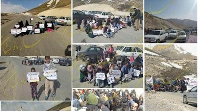 تجمع اعتراضی اهالی منطقه انگوران