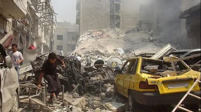 بمباران ادلب ودمشق  توسط اسد 