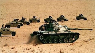 صحنه‌ای از تمرینات نظامی شیر آماده در اردن