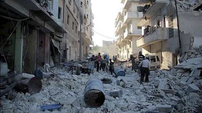 حمله هوایی رژیم اسد با بمب خلأ در حمص