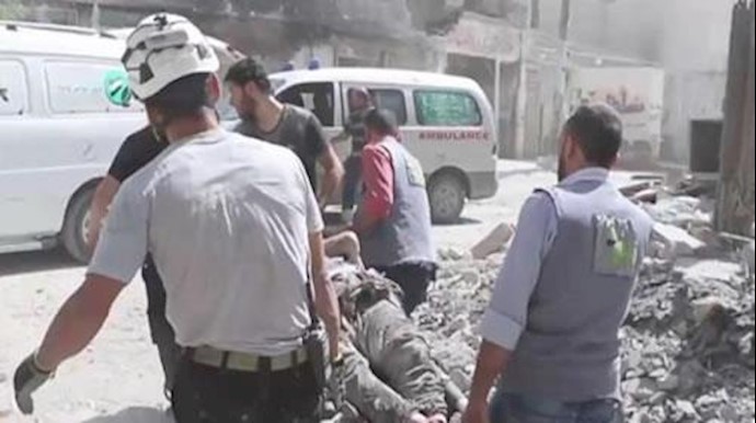 کشنه شدن شهروندان سوری در اثر بمباران 