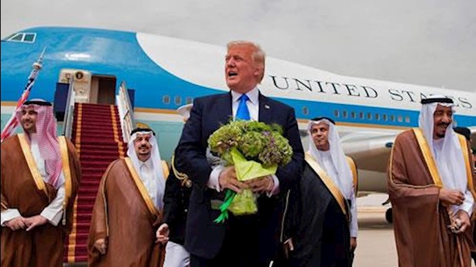 استقبال از رئیس‌جمهور آمریکا در عربستان