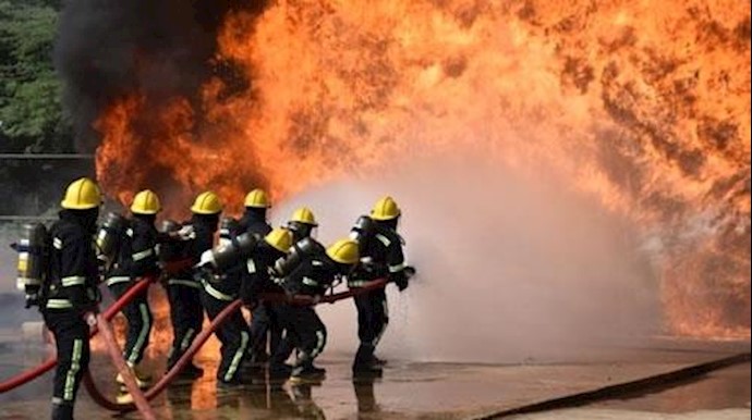 آتش‌سوزی در کارخانه ماشین‌سازی اراک 