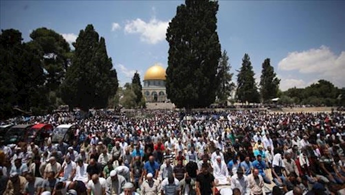 نماز جمعه در ماه رمضان در مسجدالاقصی 