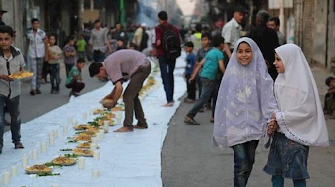 شهر دوما در سوریه در ایام عید فطر