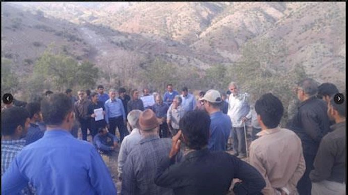تجمع اعتراضی کشاورزان در شهرستان رابر