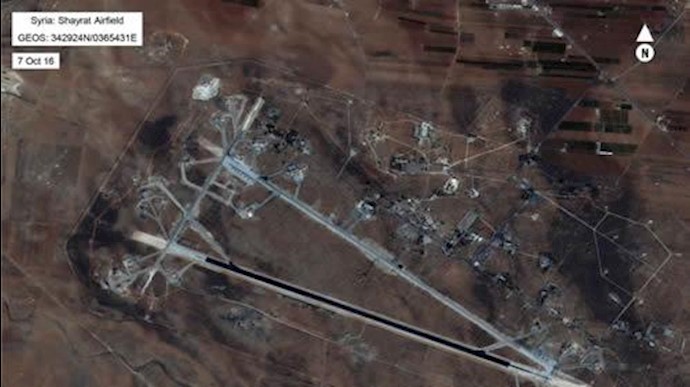 بمباران فرودگاه شعیرات در سوریه