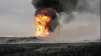 آتش‌سوزی در چاه نفت در نیجریه 