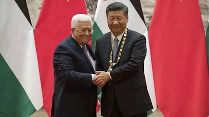شی جین پینگ رئیس‌جمهور چین در ملاقات با محمود عباس رهبر فلسطین 