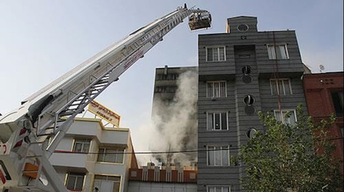 آتش سوزی در مجتمع مسکونی در اهواز