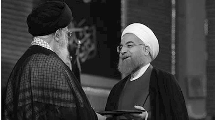 مراسم تنفیذ روحانی توسط خامنه‌ای 