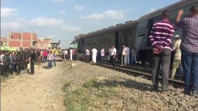تصادف دو قطار در مصر