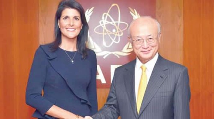 دیدار نیکی هیلی و رئیس آژانس بین‌المللی اتمی