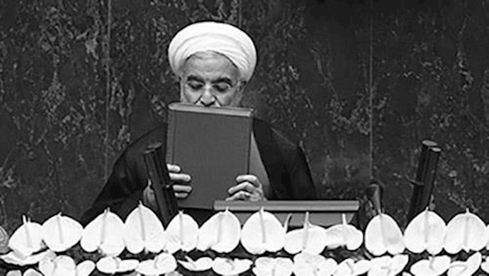 غایبان نمایش تحلیف آخوند روحانی در مجلس ارتجاع
