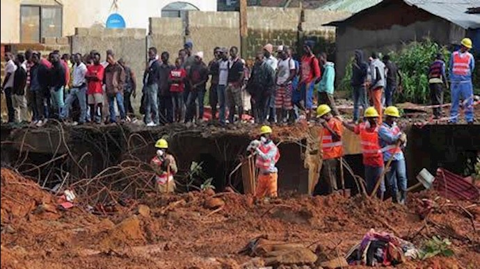 تلفات رانش زمین در فری تاون، پایتخت سیرالئون 