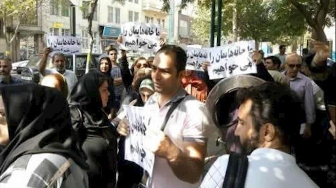 تجمع اعتراضی غارت‌شدگان مسکن مهر پردیس 
