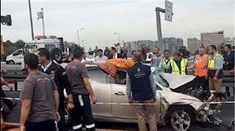 تصادف ۴خودروی سواری در بزرگ راه قم – تهران