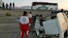 تصادف اتوبوس و مینی‌بوس در محدوده ده نمک آرادان در استان سمنان 