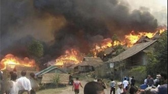 به آتش کشیدن روستاهای مسلمانان در میانمار