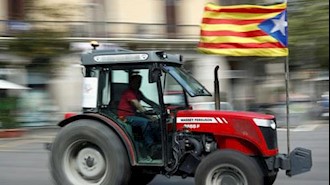 همه‌پرسی استقلال کاتالونیا؛ تراکتورها به خیابان آمدند