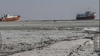 نمایی از خشک شدن دریاچه ارومیه