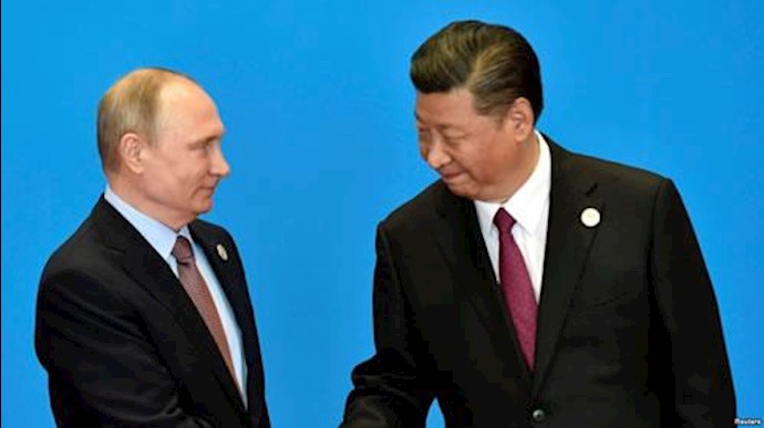 شی جین‌پینگ و ولادیمیر پوتین، روسای جمهوری چین و روسیه