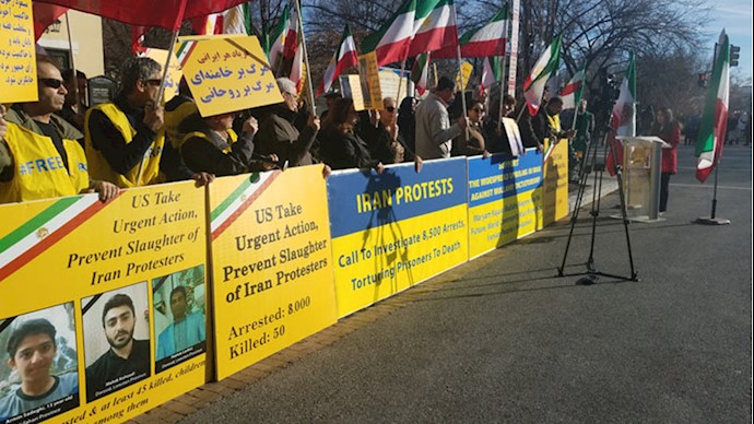 تظاهرات در آمریکا در حمایت از قیام مردم ایران