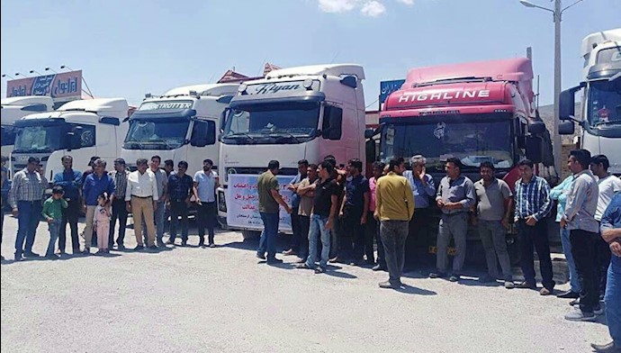 جهرم - اعتصاب رانندگان کامیون