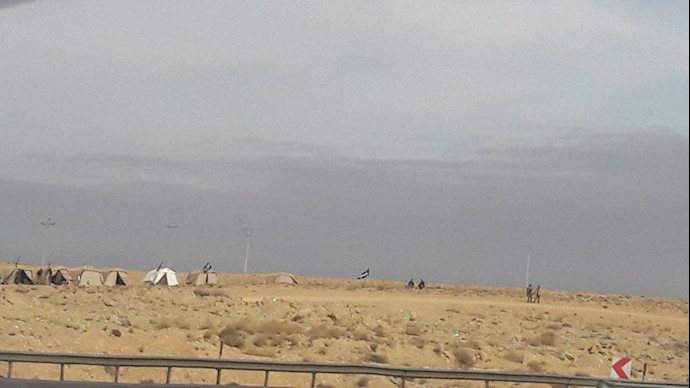 چادرهای استقراری نیروهای رژیم در مسیر پاسارگاد