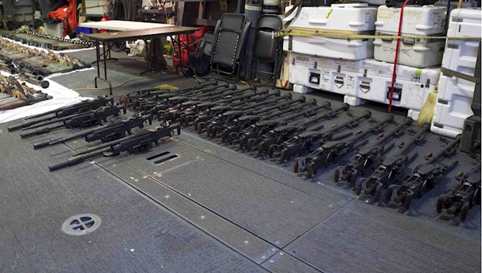 تسلیحات ایرانی  مصادره شده توسط کشتی آمریکایی یو اس اس سیروکو