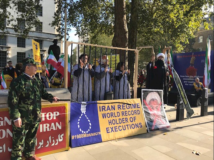 تظاهرات مجاهدین خلق اپوزیسیون رژیم ایران در لندن