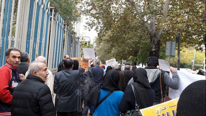 تجمع اعتراضی غارت شدگان کاسپین در تهران ۲۲ آبان ۹۷