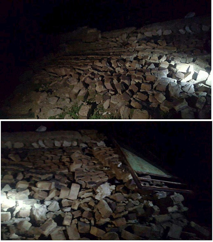 تصاویر تخریب یک منزل در یکی از روستاهای قصر شیرین -جماران