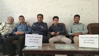 لامرد تحصن معلمان آموزشگاه استان فارس970822