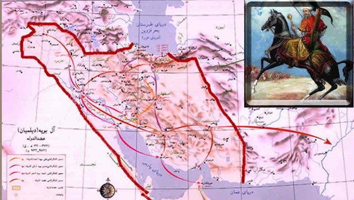 نقشه قلمرو آل بویه