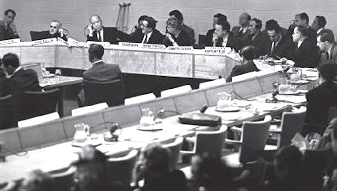 نخستین جلسه تدوین اعلامیه جهانی حقوق‌بشر در سازمان ملل متحد ۱۹۴۸