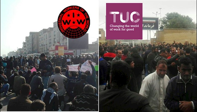 حمایت اتحادیه‌های کارگری انگلستان از  اعتراضات کارگری در ایران